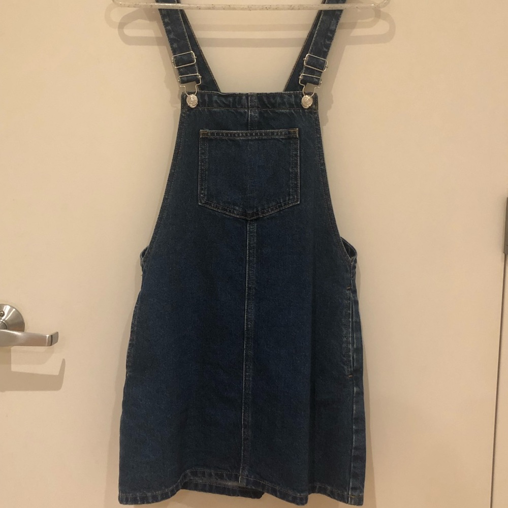 Topshop denim overall dress